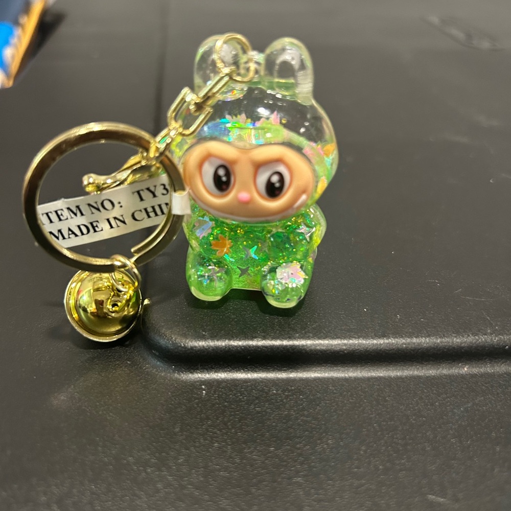Labubu Glittery Green Keychain